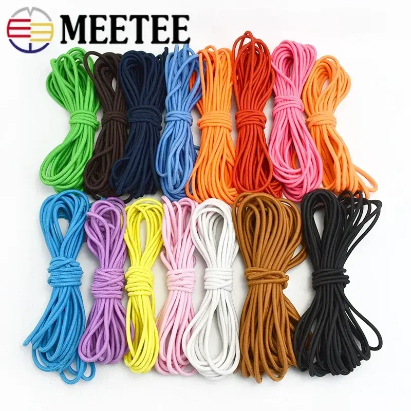 3/5/10M 4.5mm-5mm Elastic Band for Hair Round Rubber Bands Ropes Headwear Pant Belt Cord DIY Germnet Sewing AccessorIes