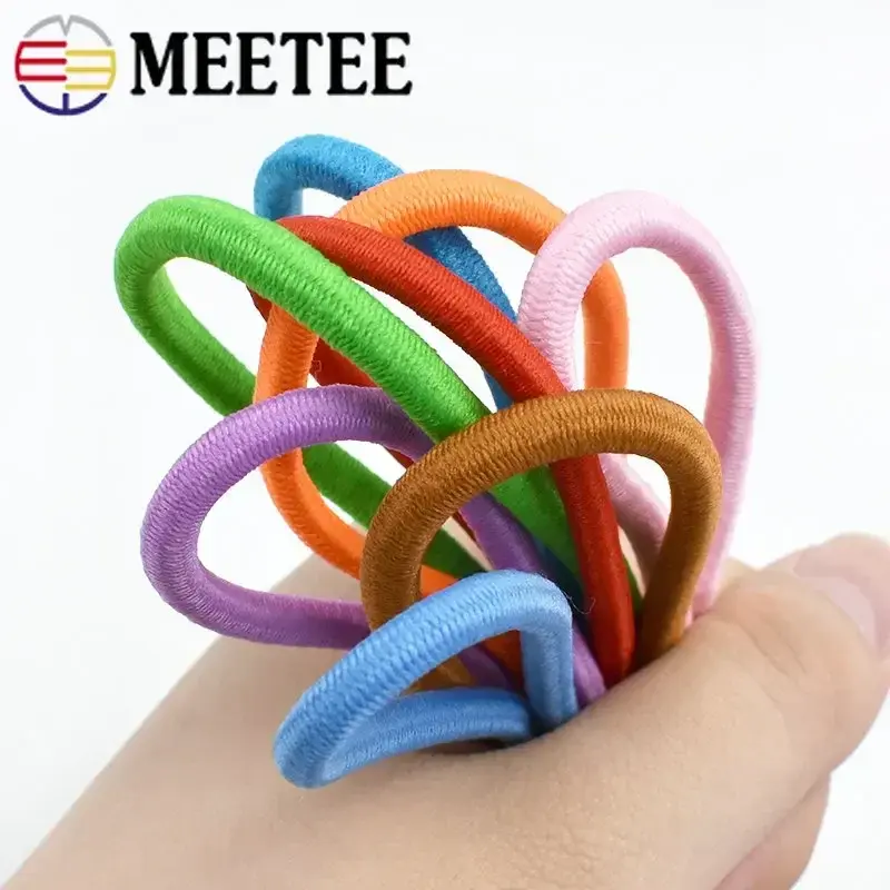 3/5/10M 4.5mm-5mm Elastic Band for Hair Round Rubber Bands Ropes Headwear Pant Belt Cord DIY Germnet Sewing AccessorIes