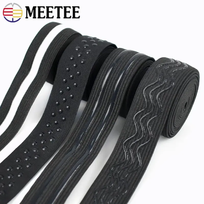 2/5Meters Silicone Elastic Band for Sewing Bra Strap Non-slip Rubber Bands Underware Strech Ribbon Garment Belts DIY Material