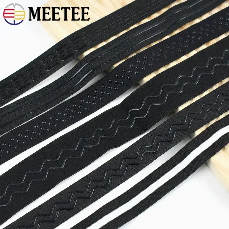 2/5Meters Silicone Elastic Band for Sewing Bra Strap Non-slip Rubber Bands Underware Strech Ribbon Garment Belts DIY Material