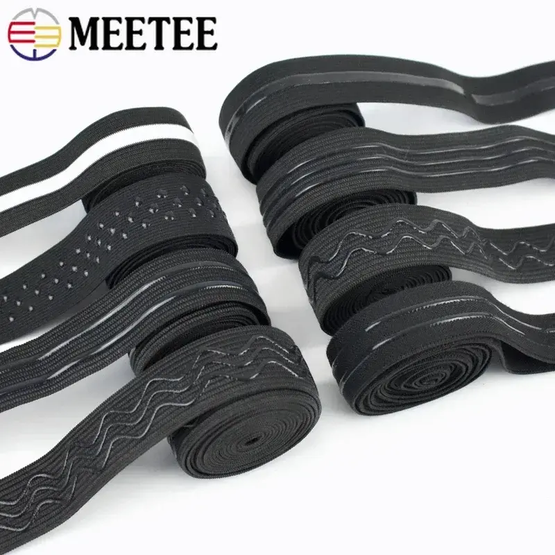 2/5Meters Silicone Elastic Band for Sewing Bra Strap Non-slip Rubber Bands Underware Strech Ribbon Garment Belts DIY Material