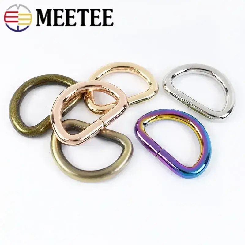 10Pcs 13-50mm Metal Strap Buckles for Bag Backpack Belt O D Ring Buckle Webbing Dog Collar Loop Clasp DIY Leather Accessories