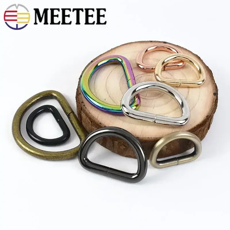 10Pcs 13-50mm Metal Strap Buckles for Bag Backpack Belt O D Ring Buckle Webbing Dog Collar Loop Clasp DIY Leather Accessories