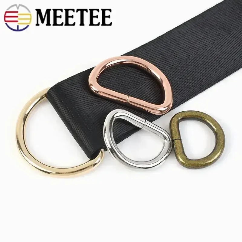 10Pcs 13-50mm Metal Strap Buckles for Bag Backpack Belt O D Ring Buckle Webbing Dog Collar Loop Clasp DIY Leather Accessories