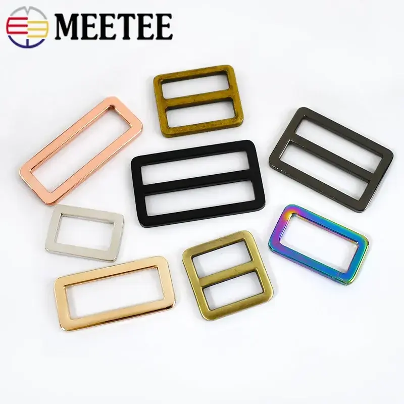 5/10Pcs 20-50mm Metal Ring Buckles for Bag Strap Tri Glide Slider Clasp Webbing Dog Belt Adjuster Hooks DIY Hardware Accessories