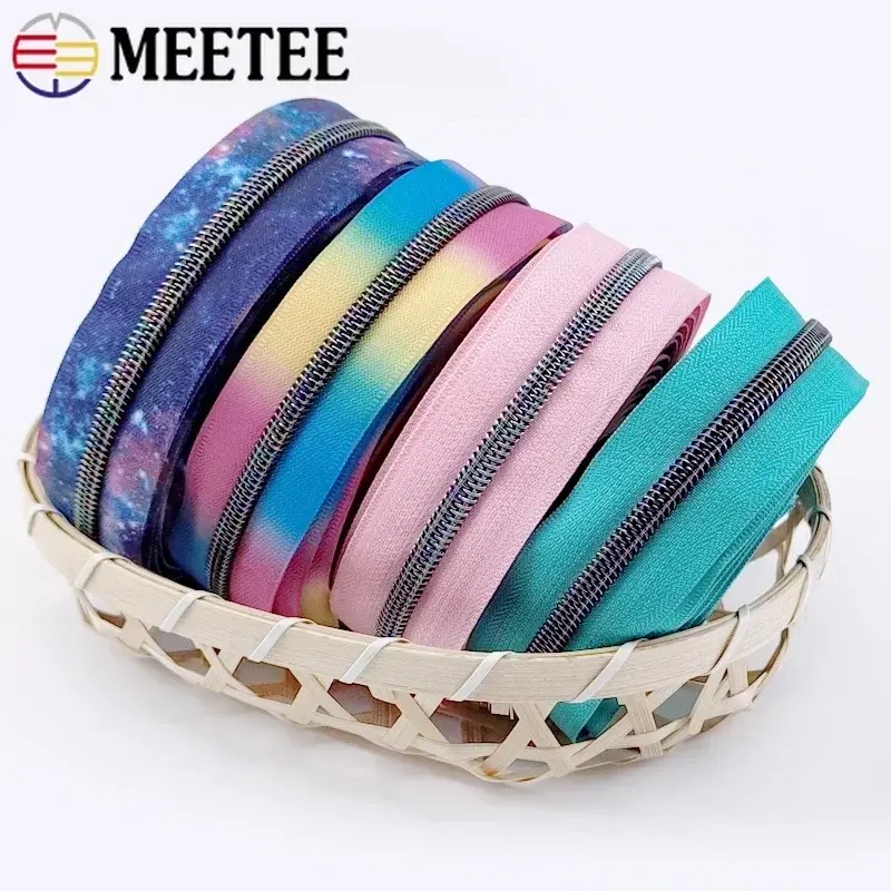 1-20Meters 5# Zippers Tape For Nylon Bag Pocket Coil Zipper Jacket Shoes Plastic Zips Repair Kits DIY Garment Sewing Accessories