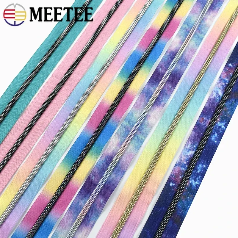 1-20Meters 5# Zippers Tape For Nylon Bag Pocket Coil Zipper Jacket Shoes Plastic Zips Repair Kits DIY Garment Sewing Accessories