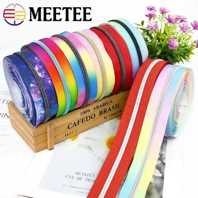 1-20Meters 5# Zippers Tape For Nylon Bag Pocket Coil Zipper Jacket Shoes Plastic Zips Repair Kits DIY Garment Sewing Accessories