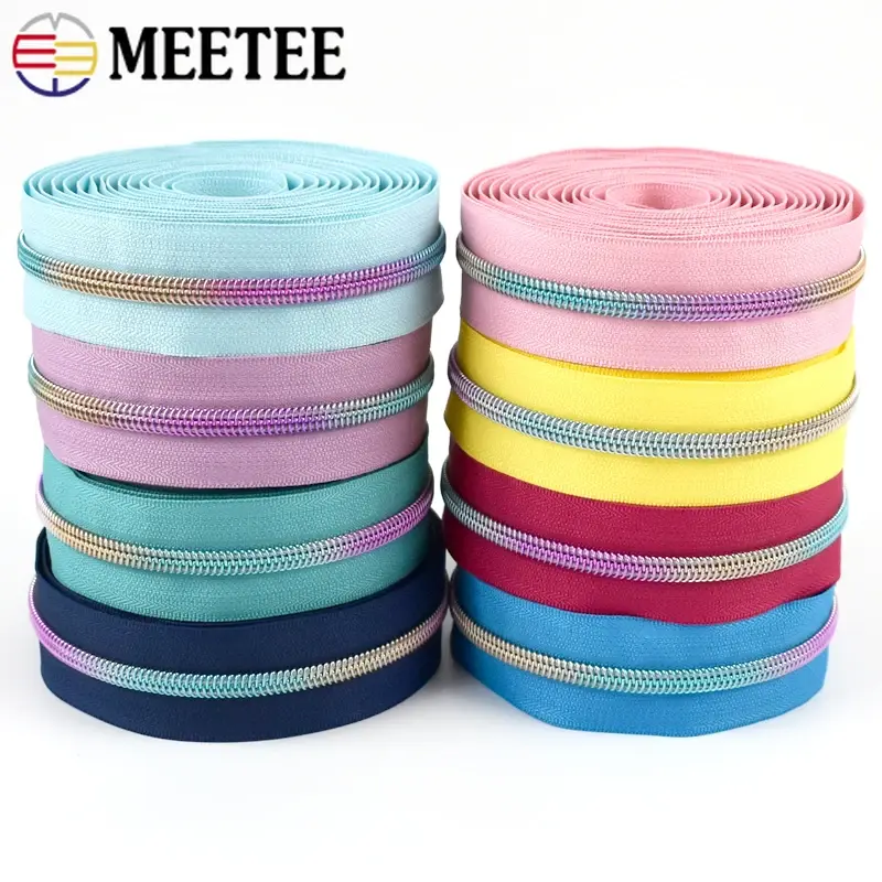 1-5Meters 5# Nylon Zipper for Sewing Shoes Zippers Sliders Pulls Bag Pocket Zips Heads Replacement Repair Kit DIY Accessories