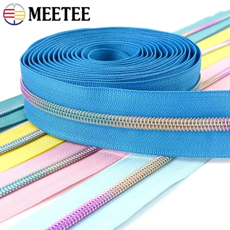 1-5Meters 5# Nylon Zipper for Sewing Shoes Zippers Sliders Pulls Bag Pocket Zips Heads Replacement Repair Kit DIY Accessories