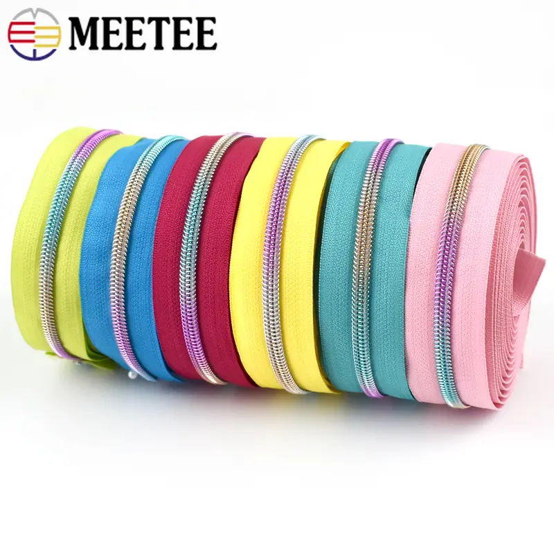 1-5Meters 5# Nylon Zipper for Sewing Shoes Zippers Sliders Pulls Bag Pocket Zips Heads Replacement Repair Kit DIY Accessories