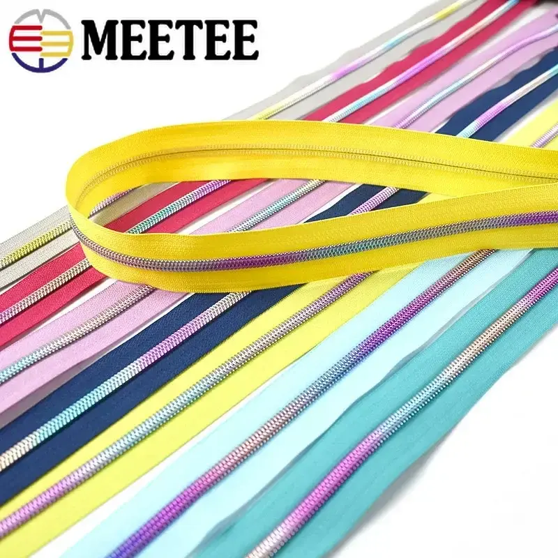 1-5Meters 5# Nylon Zipper for Sewing Shoes Zippers Sliders Pulls Bag Pocket Zips Heads Replacement Repair Kit DIY Accessories