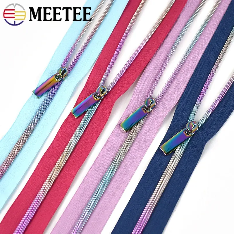 1-5Meters 5# Nylon Zipper for Sewing Shoes Zippers Sliders Pulls Bag Pocket Zips Heads Replacement Repair Kit DIY Accessories