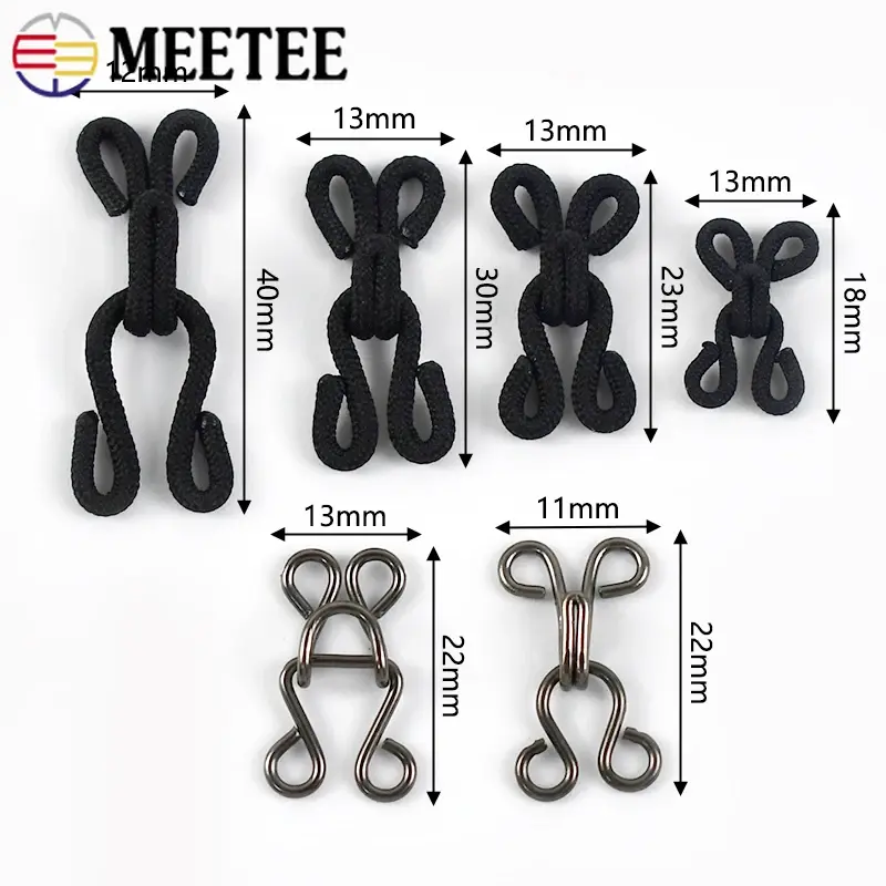 30/50Sets Metal Invisible Button For Underwear Skirt Coat Adjust Buckles Collar Hook Garment Pants Clasp DIY Sewing Accessories