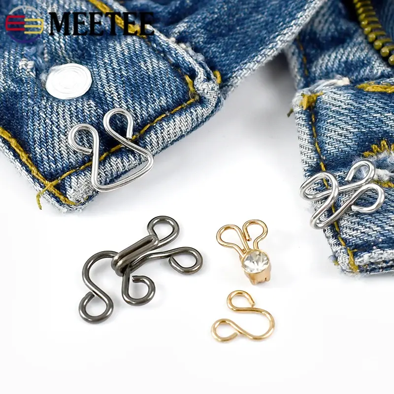 30/50Sets Metal Invisible Button For Underwear Skirt Coat Adjust Buckles Collar Hook Garment Pants Clasp DIY Sewing Accessories