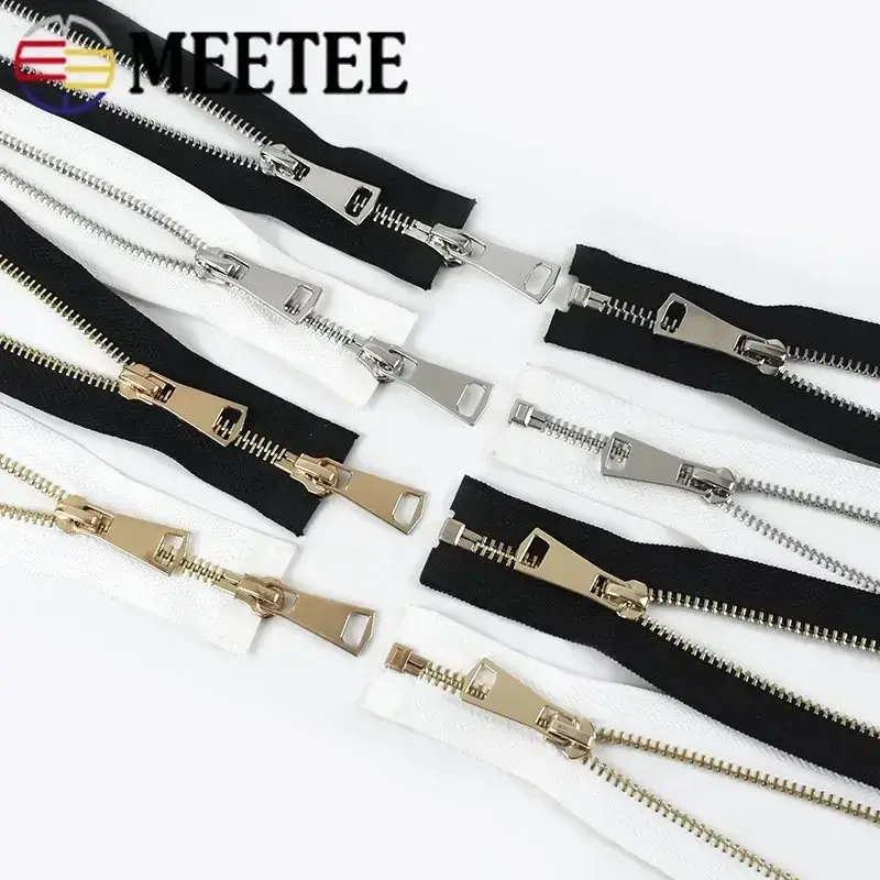 1Pc 5# 60-150cm Double Sliders Metal Zipper For Sewing Jacket Coat Zippers Down Zips Repair Kit Replacement DIY Accessories