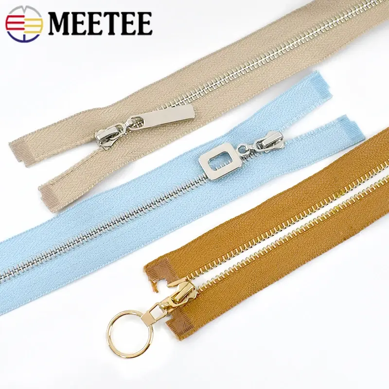 2Pcs 3# Metal Zippers for Sewing 40/50/60/70cm Open-end Bag Zipper Jeans Jacket Clothing Zip Repair Kit DIY Garments Accessories