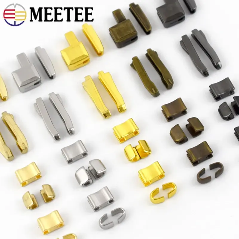 20Sets 3# 5# 8# 10# Zipper Sliders End Lock Metal U Zippers Stopper for Sewing Bag Zips Replacement Repair Kit DIY Accessories