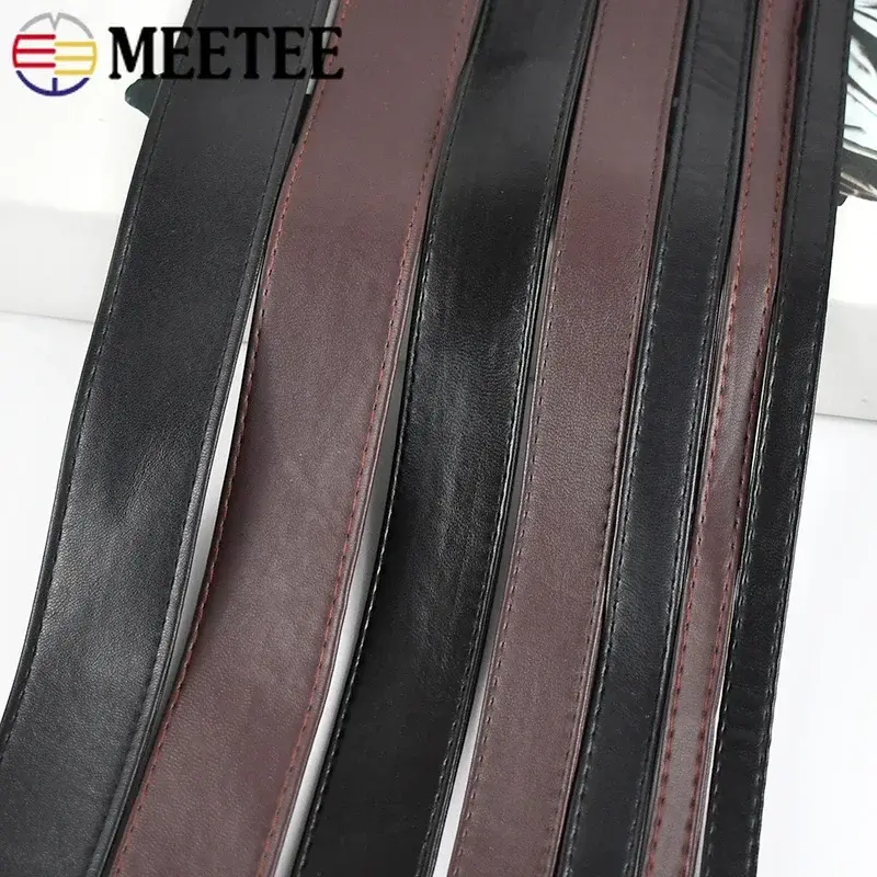 5/10M 10-30mm PU Leather Cords Rope Webbing Bag Strap Garment Necklace Decoration Ribbon Tape DIY Sewing Accessories