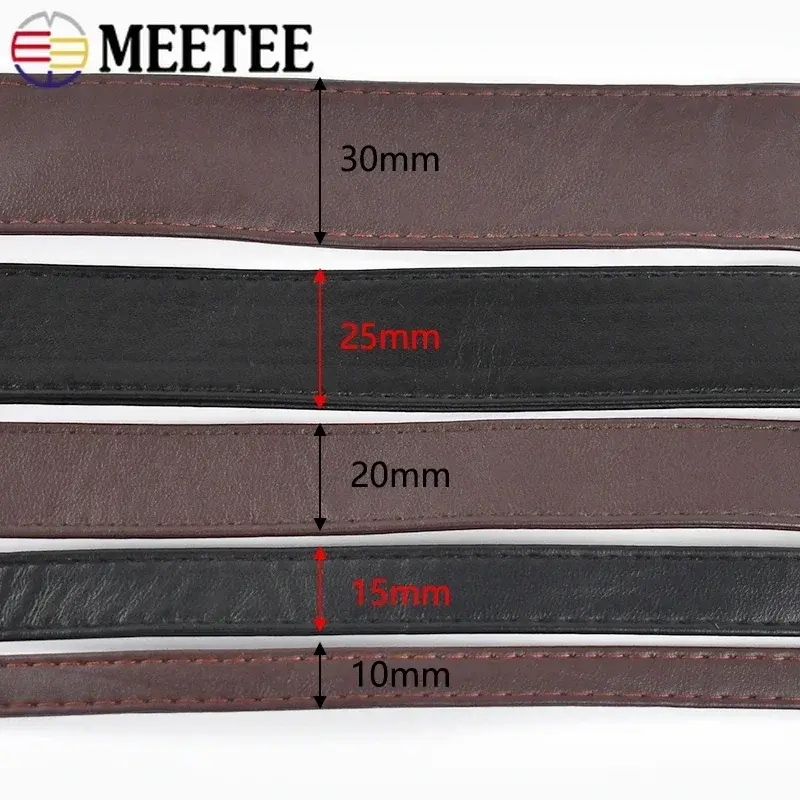 5/10M 10-30mm PU Leather Cords Rope Webbing Bag Strap Garment Necklace Decoration Ribbon Tape DIY Sewing Accessories