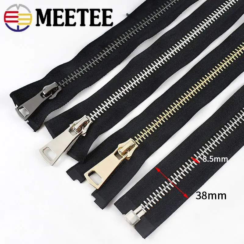 1Pc 10# 70-120cm Metal Zippers for Sewing Open-End Auto Lock Zippers Bag Pocket Zip Repair Kit DIY Garments Accessories