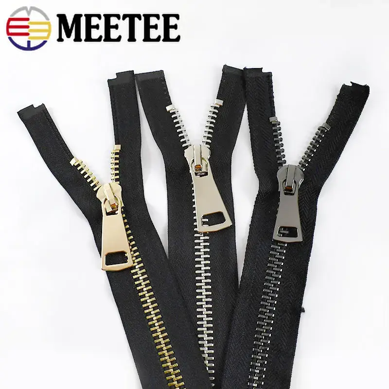 1Pc 10# 70-120cm Metal Zippers for Sewing Open-End Auto Lock Zippers Bag Pocket Zip Repair Kit DIY Garments Accessories