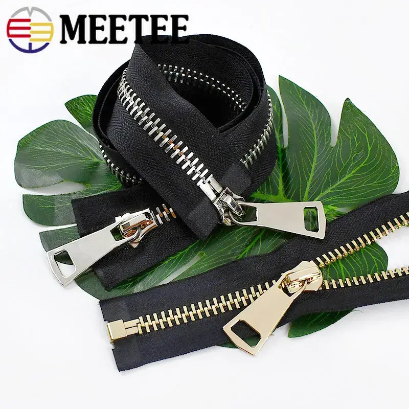 1Pc 10# 70-120cm Metal Zippers for Sewing Open-End Auto Lock Zippers Bag Pocket Zip Repair Kit DIY Garments Accessories