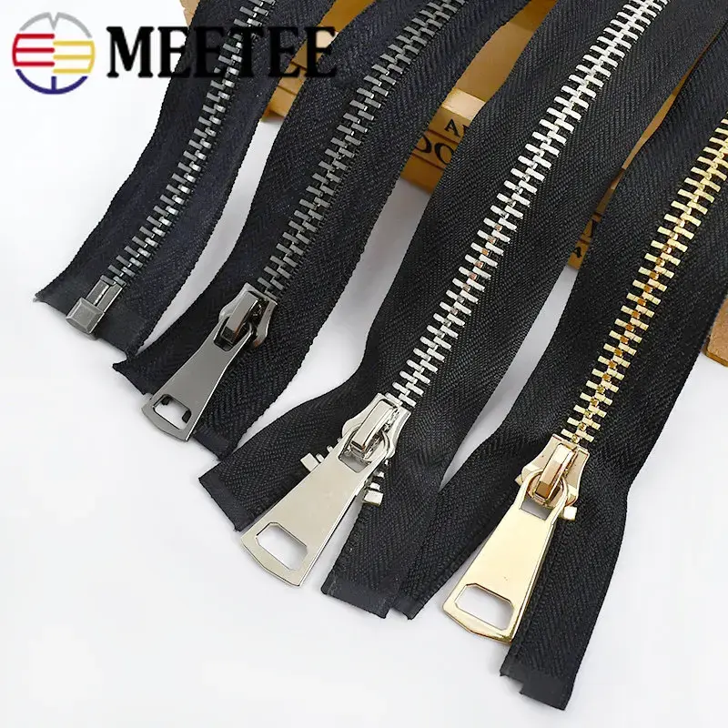 1Pc 10# 70-120cm Metal Zippers for Sewing Open-End Auto Lock Zippers Bag Pocket Zip Repair Kit DIY Garments Accessories