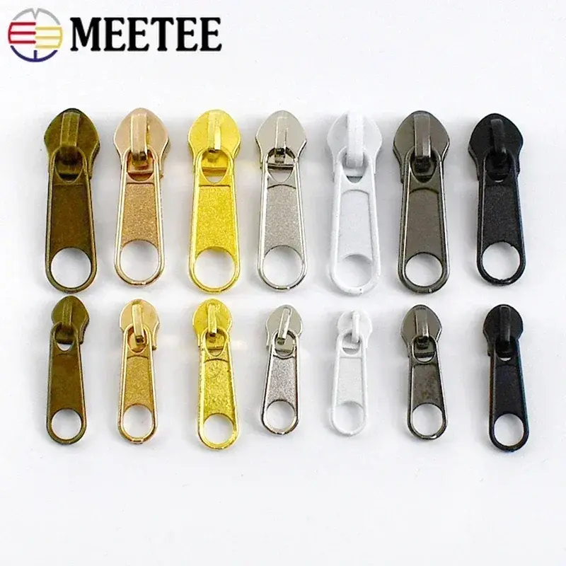 10/30/50Pcs 3# 5# Sewing Slider for Zippers Nylon Zipper Heads Bag Clothes Zips Pulls Zip Repair Kit DIY Replacement Accessory
