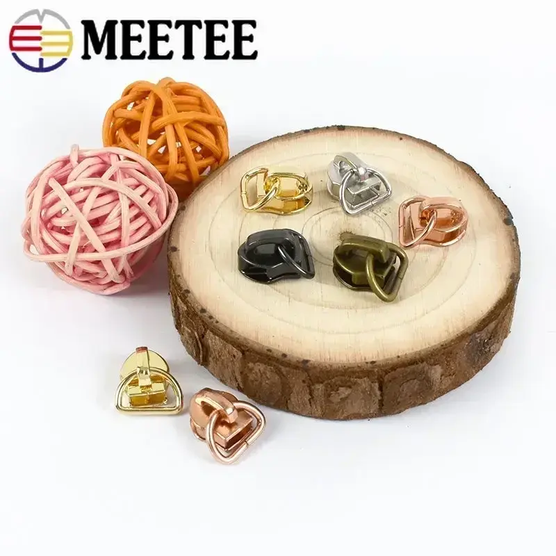 10-100Pcs Meetee 5# D Ring Zipper Pull Heads for Nylon Zip Tape Bags Zips Repair Kits Replacement Sliders DIY Sewing Accessories