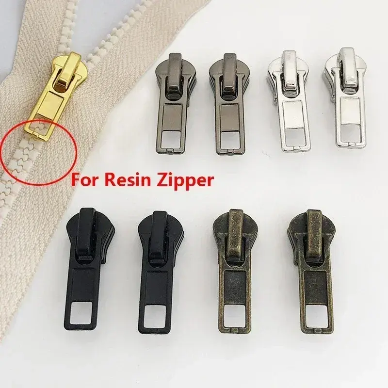 10 20Pcs 3# 5# Zippers Slider for Metal Resin Zip Bags Clothes Shoes Decor Zipper Puller Head Garment Sewing Closure Accessories