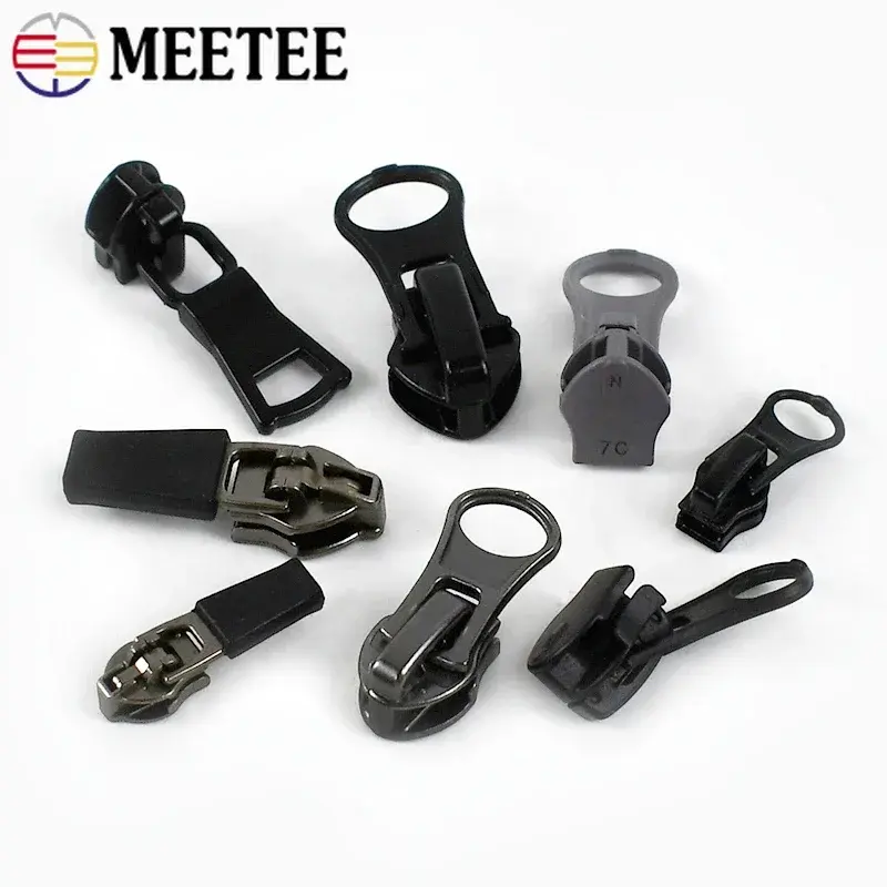10/20Pcs 3# 5# 8#10# Reversed Zipper Slider For Nylon Waterproof Zips Heads Luggage Coat Invisible Zip Pull DIY Sewing Accessory