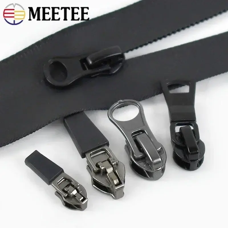 10/20Pcs 3# 5# 8#10# Reversed Zipper Slider For Nylon Waterproof Zips Heads Luggage Coat Invisible Zip Pull DIY Sewing Accessory