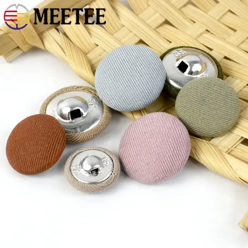 50Pcs 11-30mm Cloth Covered Button For Sewing Bag Coat Shirt Shank Buttons Decorative Buckles DIY Garment Accessories