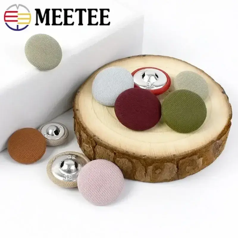 50Pcs 11-30mm Cloth Covered Button For Sewing Bag Coat Shirt Shank Buttons Decorative Buckles DIY Garment Accessories