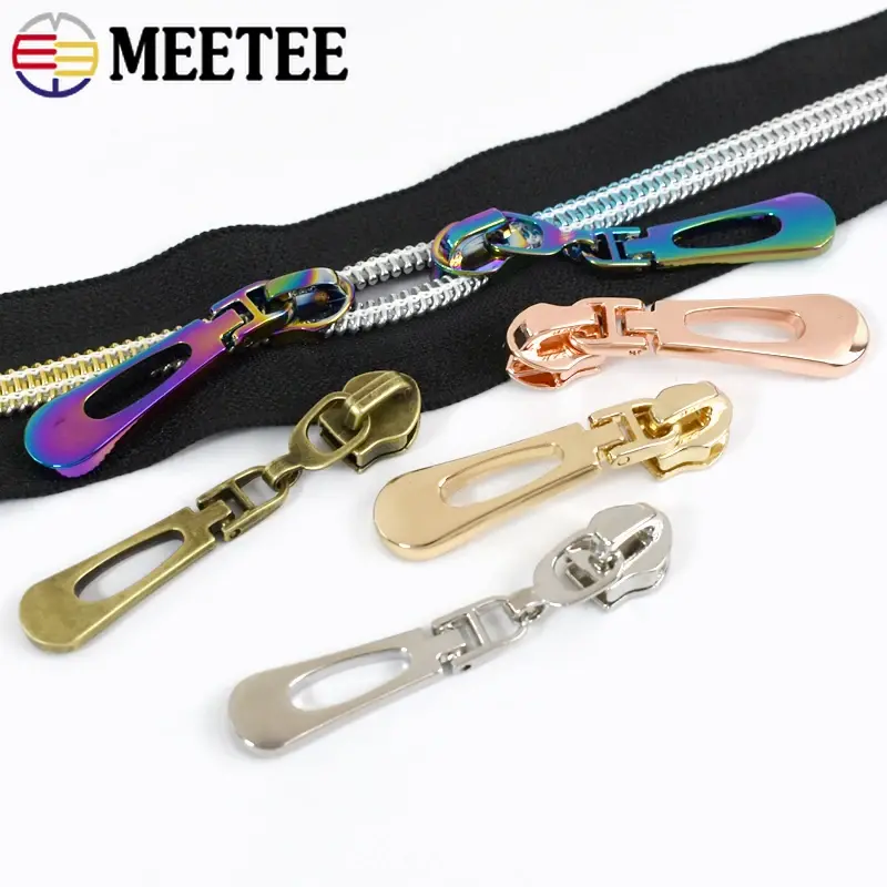 5-30Pcs Zipper Pulls for 5# Nylon Zippers Tapes Pocket Zips Slider Bag Shoes Repair Kit Plastic Zip Heads DIY Sewing Accessories