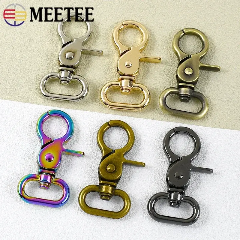 10Pcs 20-50mm Bag Metal Buckles for Strap Hangbag Swivel Lobster Clasp Dog Collar Webbing Trigger Snap Hook DIY Accessories