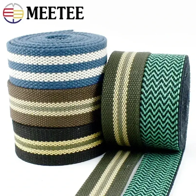 1/2/3Meters 38mm 3.5mm Thick Cotton Webbing Tapes for Strap Handbag Ribbon Backpack Belt Band Luggage DIY Bag Sewing Accessories