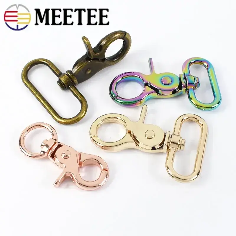 10Pcs 20-50mm Bag Metal Buckles for Strap Hangbag Swivel Lobster Clasp Dog Collar Webbing Trigger Snap Hook DIY Accessories