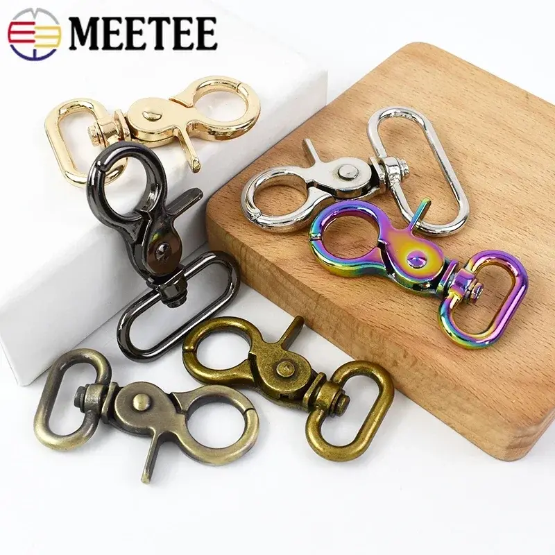 10Pcs 20-50mm Bag Metal Buckles for Strap Hangbag Swivel Lobster Clasp Dog Collar Webbing Trigger Snap Hook DIY Accessories