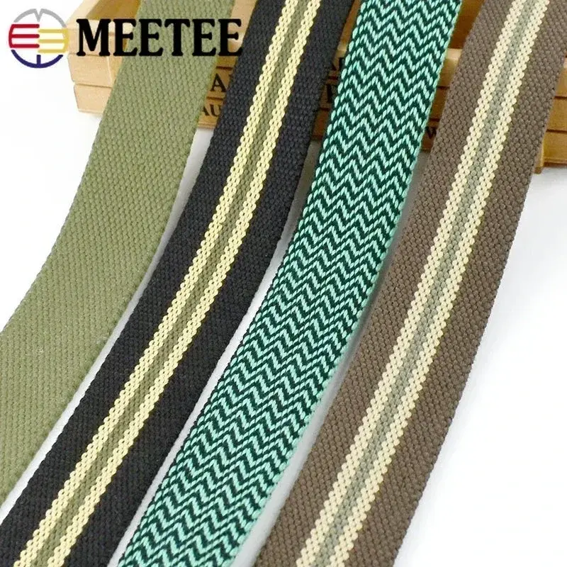 1/2/3Meters 38mm 3.5mm Thick Cotton Webbing Tapes for Strap Handbag Ribbon Backpack Belt Band Luggage DIY Bag Sewing Accessories