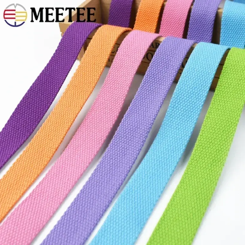 1-10M 25mm Polycotton Webbing Tape 2mm Thickness Bag Straps Apparel Making Craft Supplies Sewing Binding Ribbon Band Accessories