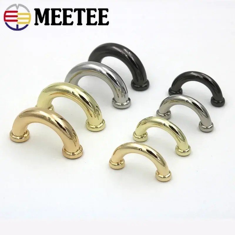 5-20Pcs 14/17mm D Ring Metal Arch Bridge Buckle For Bag Strap Screws Clasp Handbag Chain Connector Hooks DIY Hardware Accessorie