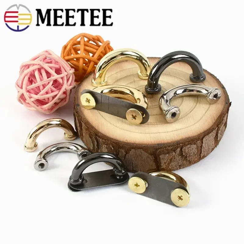 5-20Pcs 14/17mm D Ring Metal Arch Bridge Buckle For Bag Strap Screws Clasp Handbag Chain Connector Hooks DIY Hardware Accessorie