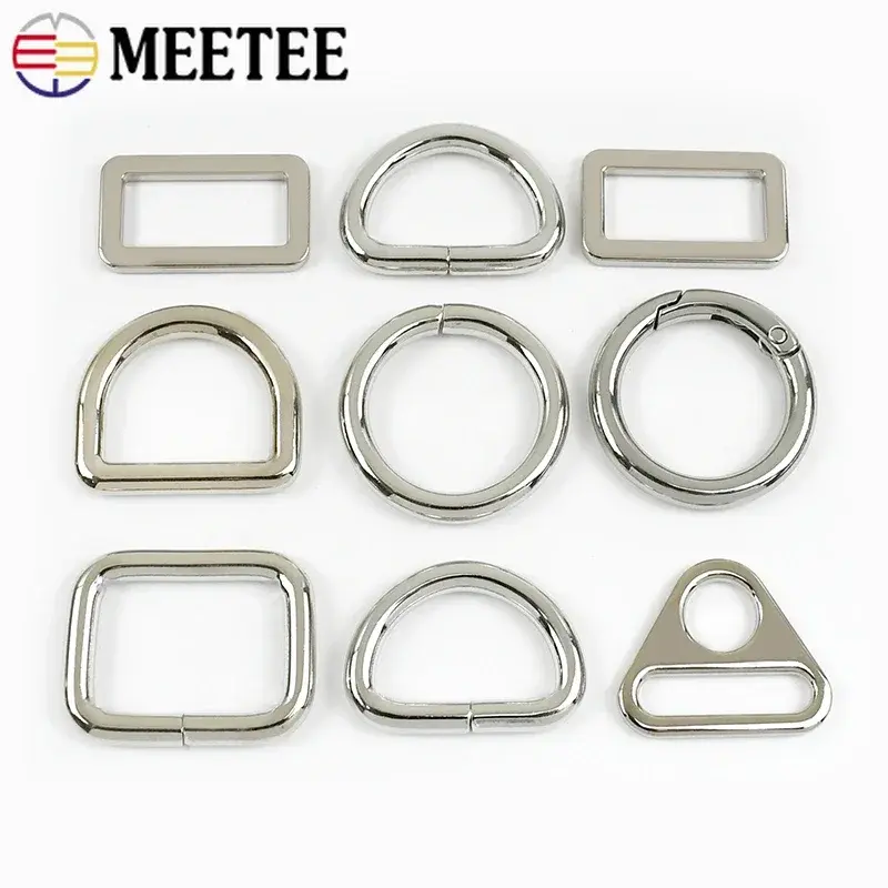 5/10Pcs 20/25/32/38mm Silver Metal Lobster Clasp Buckle for Bag Strap Clothing DIY Hardware Accessories OD Ring Tri-Glide Slider