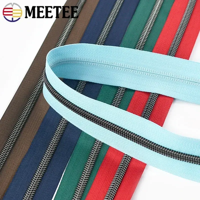 5# Sewing Nylon Zipper By The Meter Coil Zip Tapes for Bag Wallet Plastic Zippers Garment Repair Kit DIY Tailor Accessories