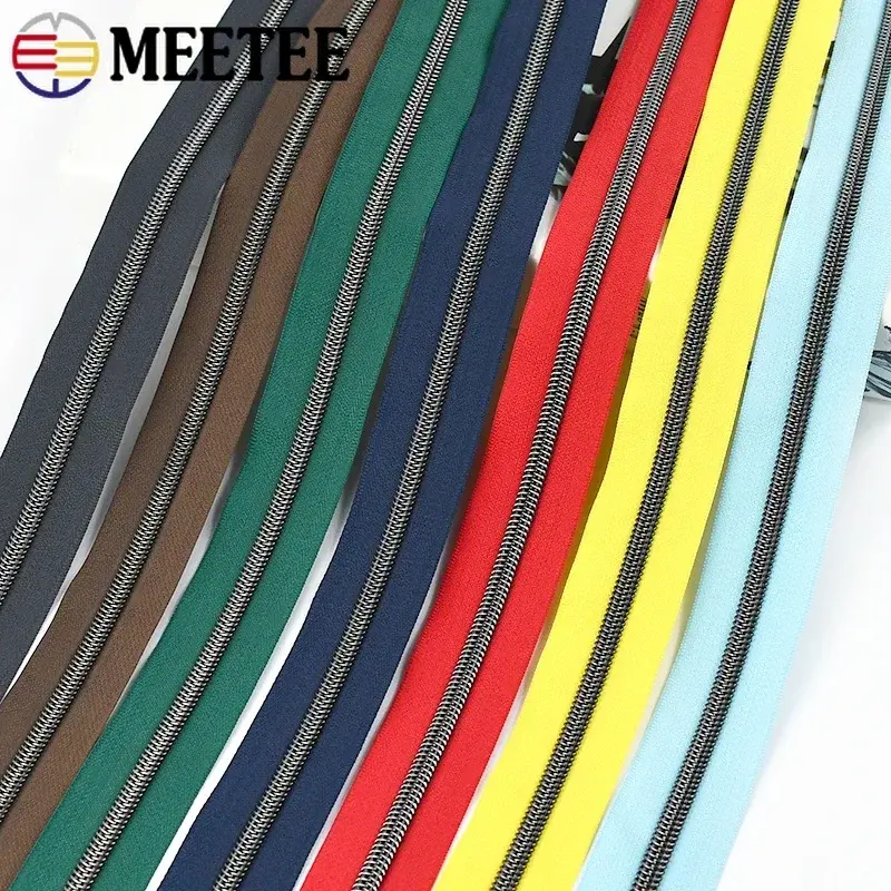 5# Sewing Nylon Zipper By The Meter Coil Zip Tapes for Bag Wallet Plastic Zippers Garment Repair Kit DIY Tailor Accessories