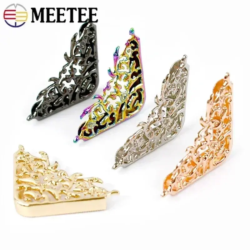 2/4/10 Metal Buckles for Bag Corner Protectors Screws Leather Edge Banding Clip Clasp Decorative Hooks DIY Hardware Accessories