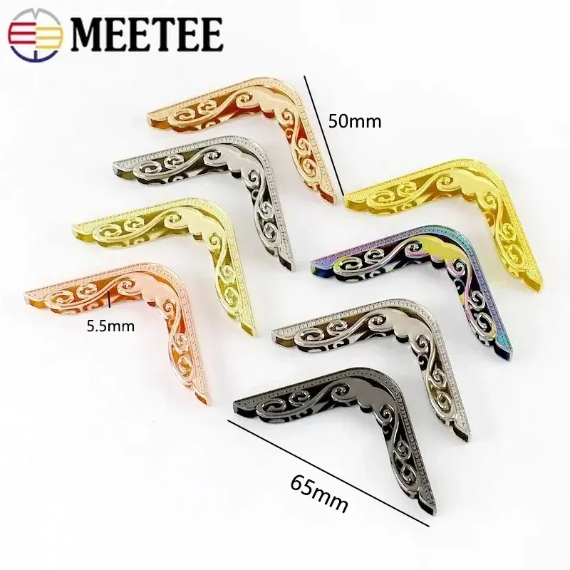 2/4/10 Metal Buckles for Bag Corner Protectors Screws Leather Edge Banding Clip Clasp Decorative Hooks DIY Hardware Accessories