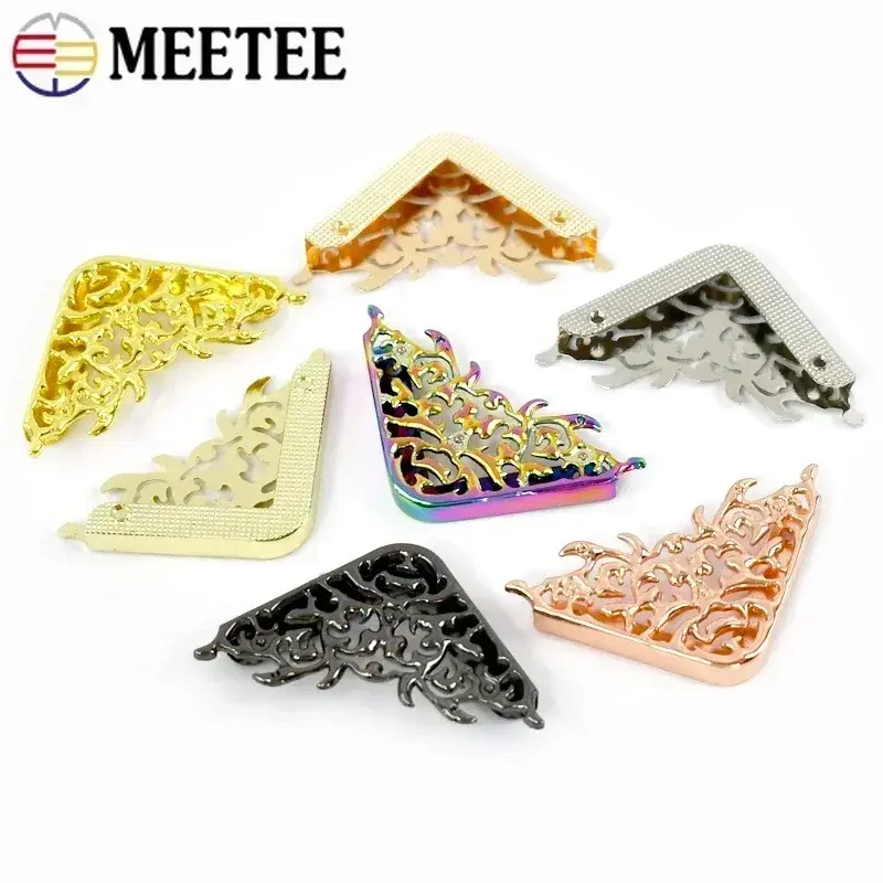 2/4/10 Metal Buckles for Bag Corner Protectors Screws Leather Edge Banding Clip Clasp Decorative Hooks DIY Hardware Accessories